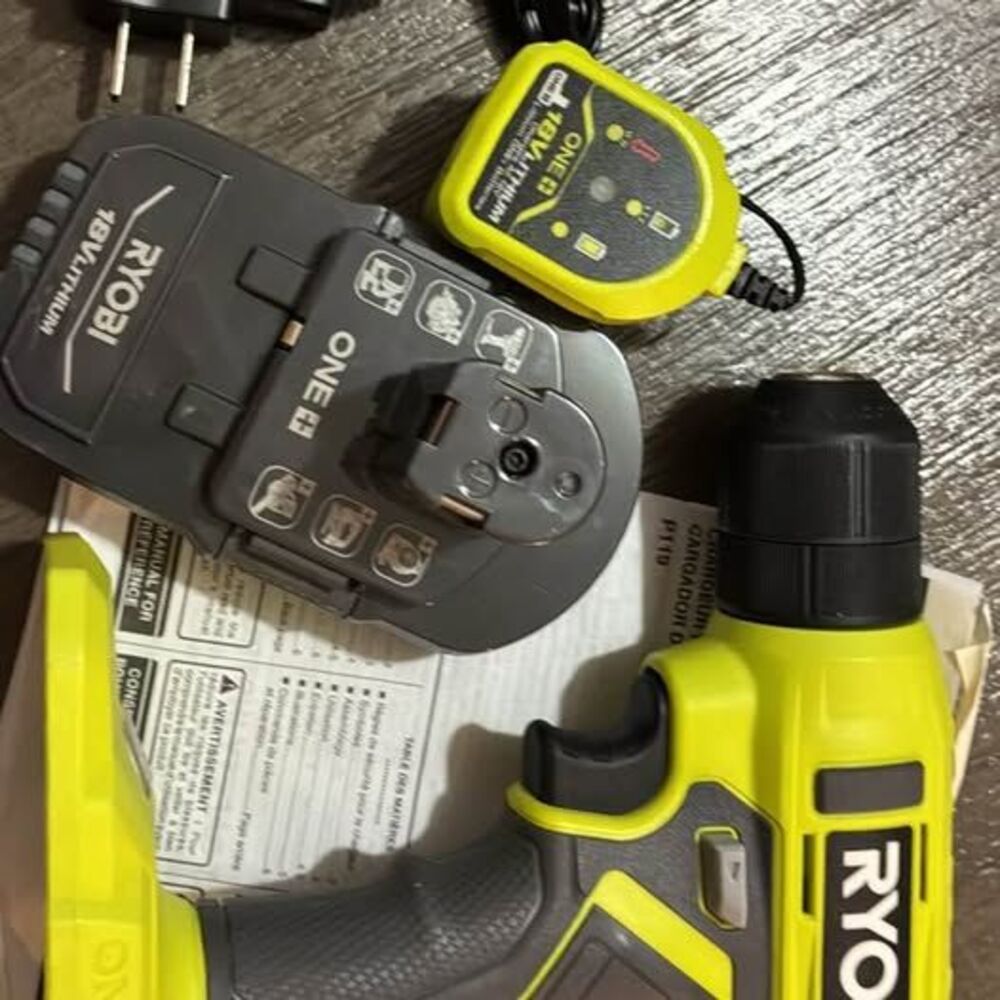 Ryobi PCL201 18V ONE+ Cordless 3/8 in. Drill/Driver Kit with Battery and Charger